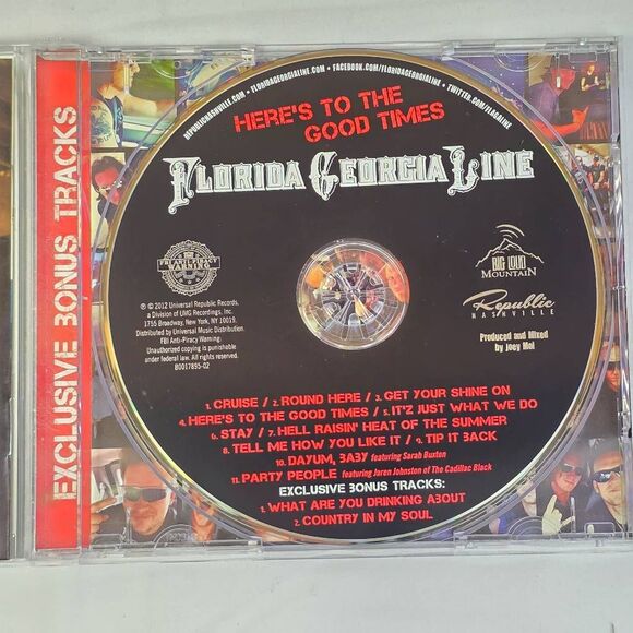 Florida Georgia Line Here’s To The Good Times CD - Picture 3 of 4